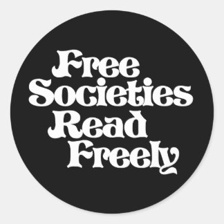 Free Societies Read Freely Classic Round Sticker