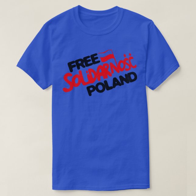 Free Solidarnosc Poland T-Shirt (Design Front)