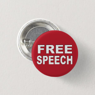 Free Speech 3 Cm Round Badge