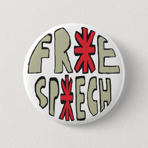 Free Speech 6 Cm Round Badge