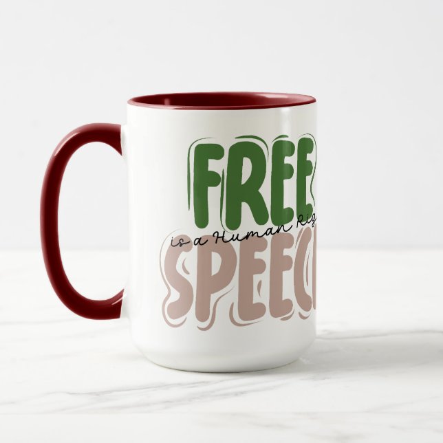 Free Speech Is a Human Right Mug (Left)