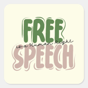 Free Speech Is a Human Right Sticker