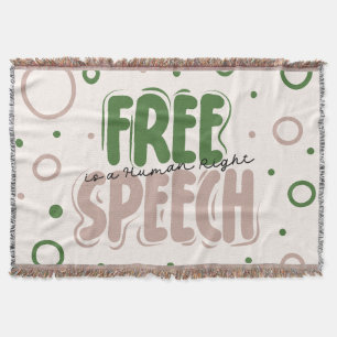 Free Speech Is a Human Right Throw Blanket