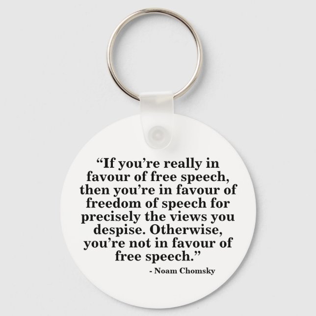 Free Speech Keyring - Quote 30 (Front)