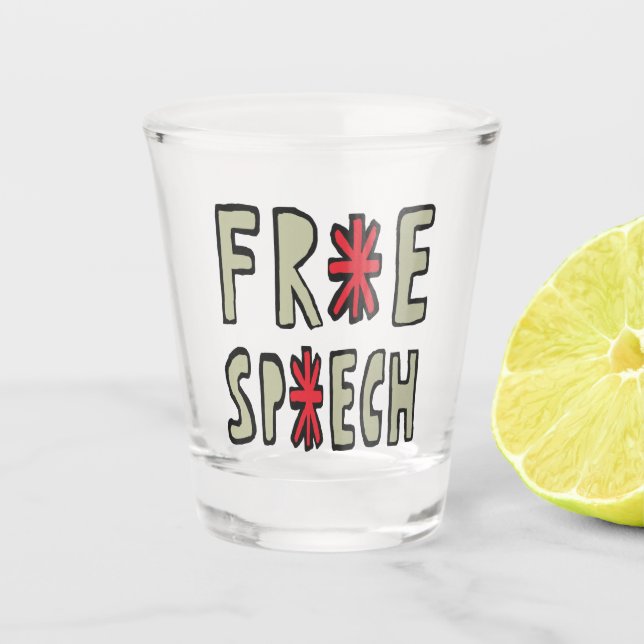 Free Speech Shot Glass (Front)