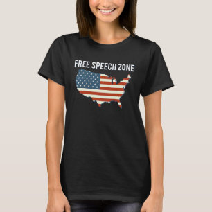 FREE SPEECH ZONE First Amendment America T-Shirt