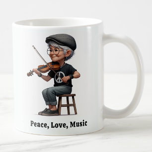 Free Spirated Senior Citizen Enjoying Life Coffee Mug