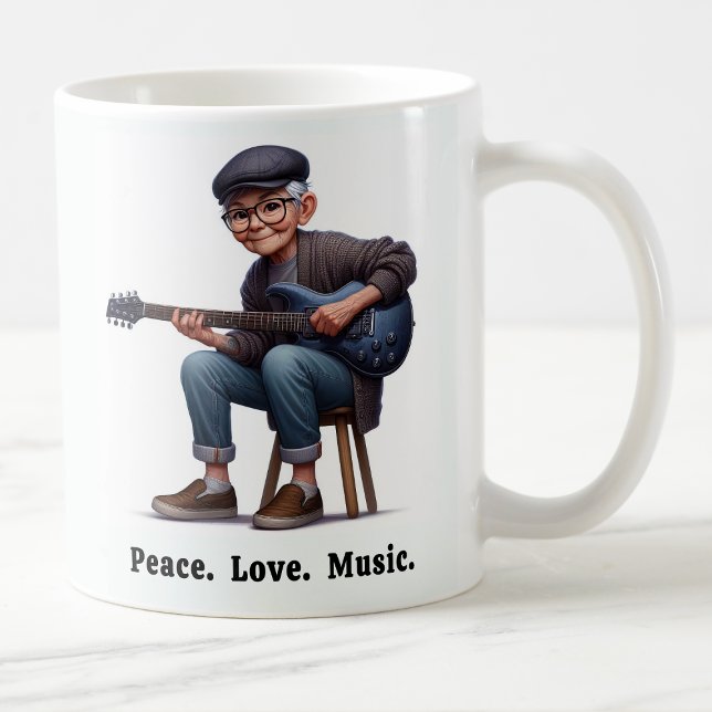 Free Spirated Senior Citizen Enjoying Life Coffee Mug (Creator Uploaded)