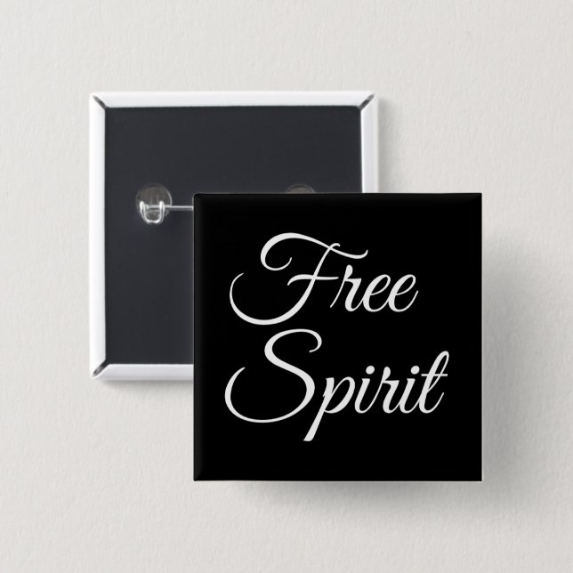 Free Spirit 15 Cm Square Badge (Front & Back)