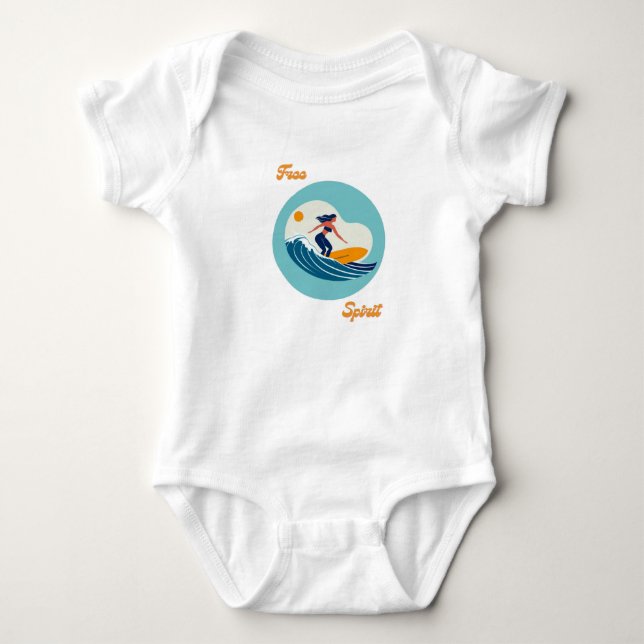 Free spirit baby bodysuit (Front)