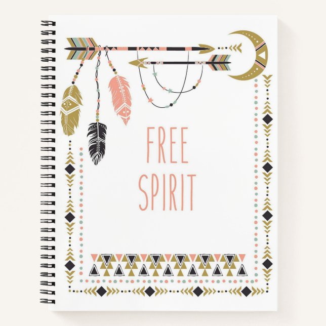 Free Spirit-Boho Notebook (Front)