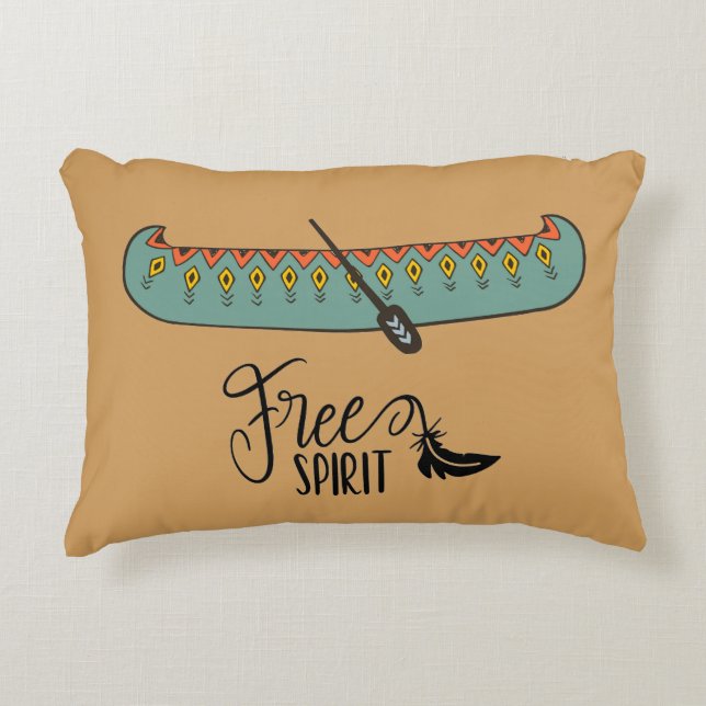 Free Spirit Canoe Decorative Cushion (Front)