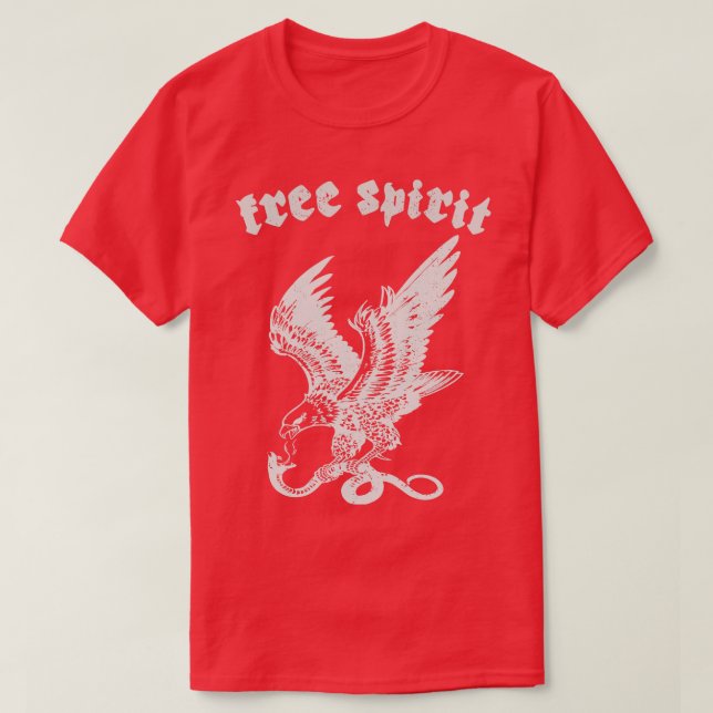 Free Spirit Distressed Eagle T-Shirt (Design Front)