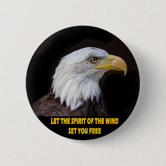 FREE SPIRIT EAGLE 6 CM ROUND BADGE