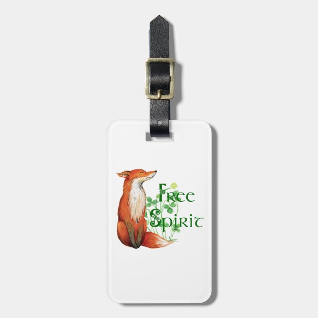free spirit fox luggage tag (Front Vertical)