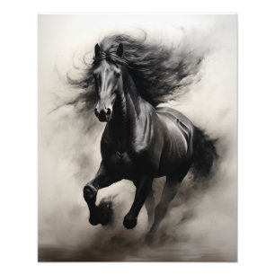 Free Spirit Horse Black and White Photo Print