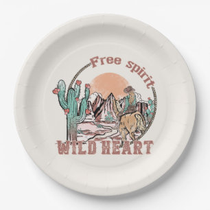 Free Spirit, Wild Heart Paper Plate