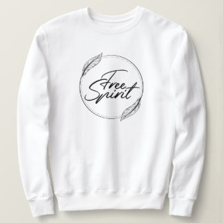 Free Spirit Yoga Quote with Feathers Sweatshirt