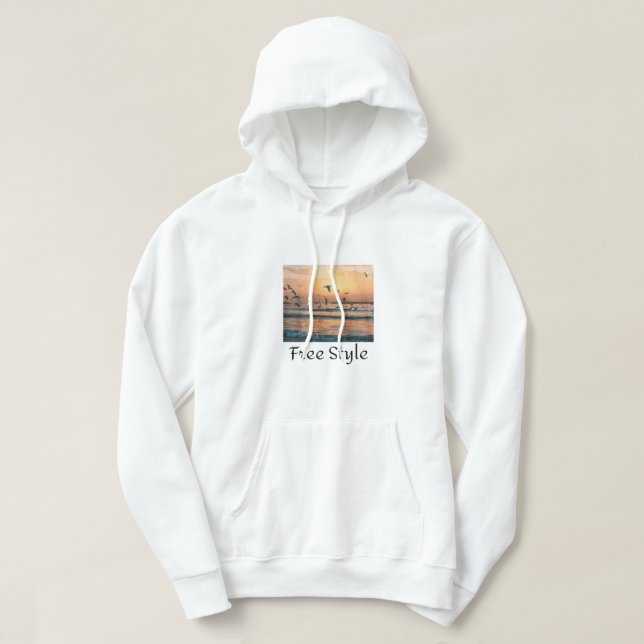 Free Style Trendy Cool Hoodie (Design Front)
