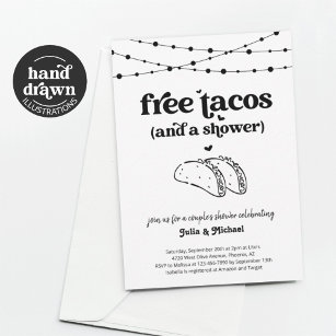 Free Tacos Funny Couple's Shower Invitation