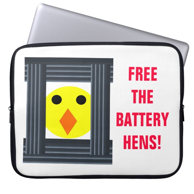 Free the Battery Hens Laptop Bag (Front)