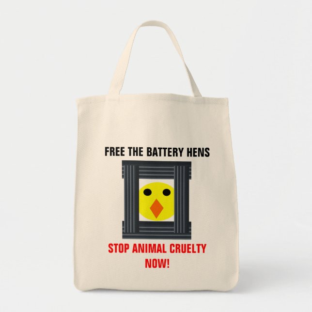 Free The Battery Hens Tote Bag (Front)