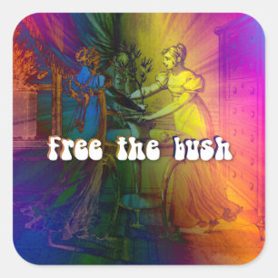 Free The Bush Square Sticker