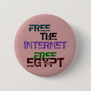 FREE THE INTERNET FREE EGYPT 6 CM ROUND BADGE