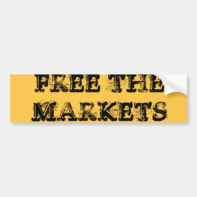 FREE THE MARKETS BUMPER STICKER (Front)