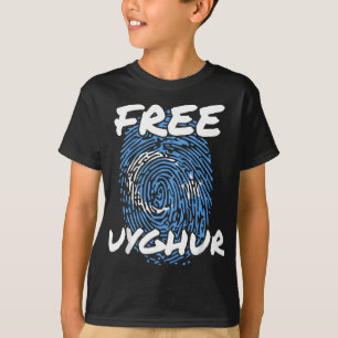 Free The Uyghurs Free Uyghur Uyghur Flag Save Uygh T-Shirt