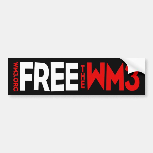 FREE THE WM3 bumper sticker (Front)