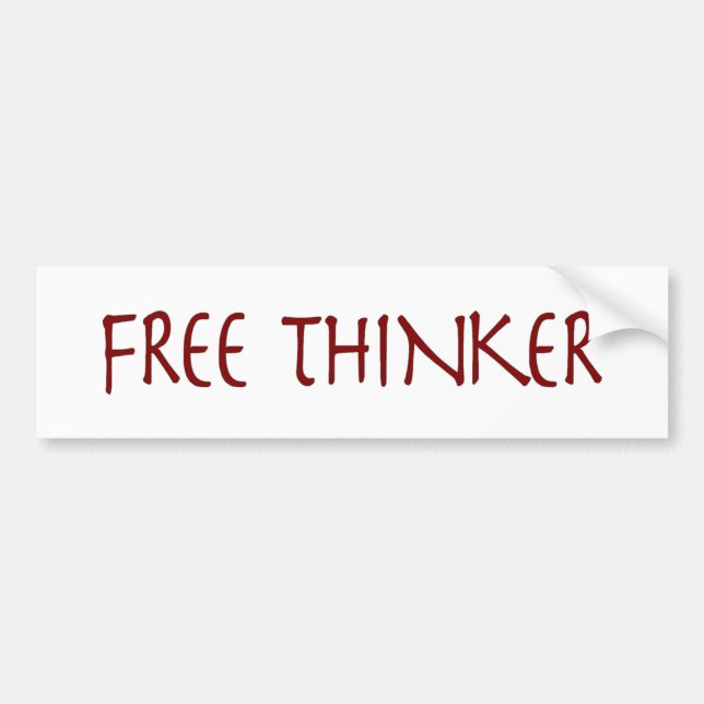 Free Thinker Bumper Sticker (Front)