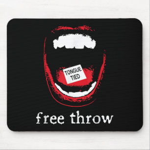 Free Throw Tongue Tied Mouse Pad
