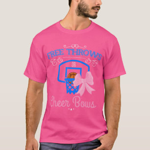 Free Throws Or Cheer Bows Gender Reveal Party Supp T-Shirt