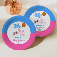 Free Throws or Pink Bows Basketball Gender Reveal