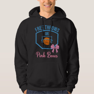 Free throws or Pink Bows gender reveal Hoodie