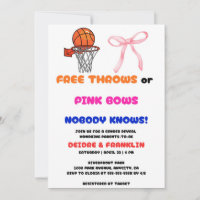 Free Throws or Pink Bows Gender Reveal Party