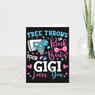 Free Throws Or Pink Bows Gigi Loves You Cute Gende Card