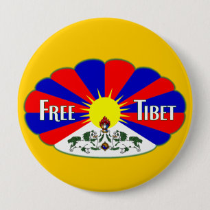 Free Tibet 10 Cm Round Badge