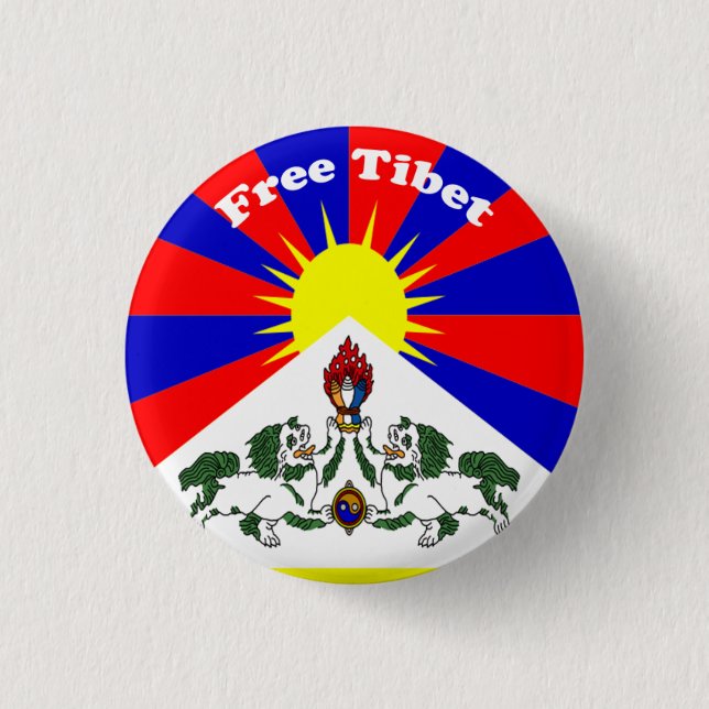 Free Tibet 3 Cm Round Badge (Front)