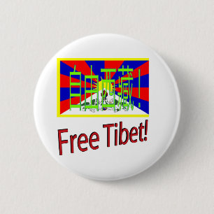 Free Tibet! 6 Cm Round Badge