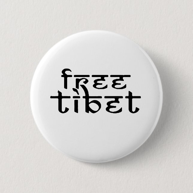 FREE TIBET 6 CM ROUND BADGE (Front)