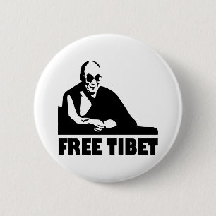 Free Tibet 6 Cm Round Badge