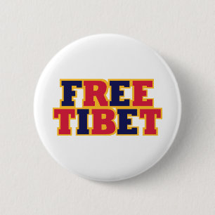 Free Tibet 6 Cm Round Badge