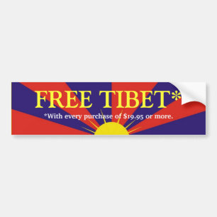 FREE TIBET* BUMPER STICKER