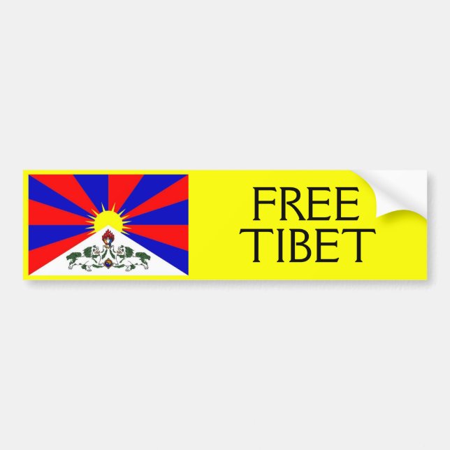 FREE TIBET Bumper Sticker 2 (Front)
