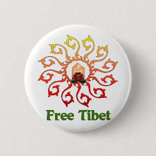Free Tibet Candle 6 Cm Round Badge