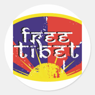 Free Tibet Classic Round Sticker