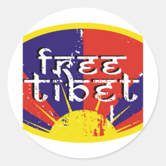 Free Tibet Classic Round Sticker