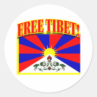 FREE TIBET CLASSIC ROUND STICKER